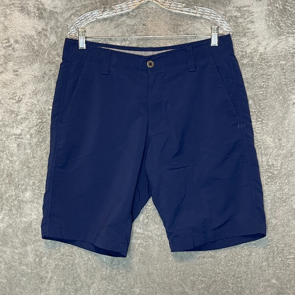 Under Armour Mens UA Match Play Golf Shorts Size 34 Mid Rise Hybrid Performance